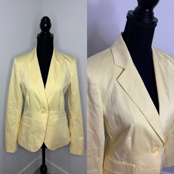 Tommy Hilfiger Pastel Yellow Women’s One Button Blazer (Size 4) - Picture 1 of 7